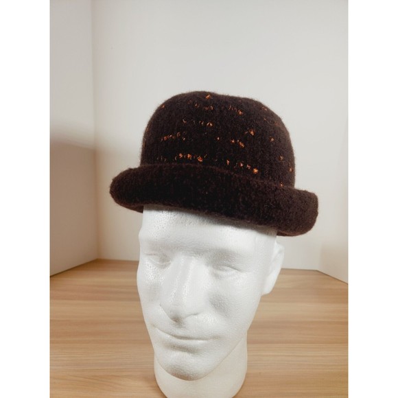 Handmade Felted Wool Women's Brown Gold‎ BOHO Flapper - Picture 2 of 7